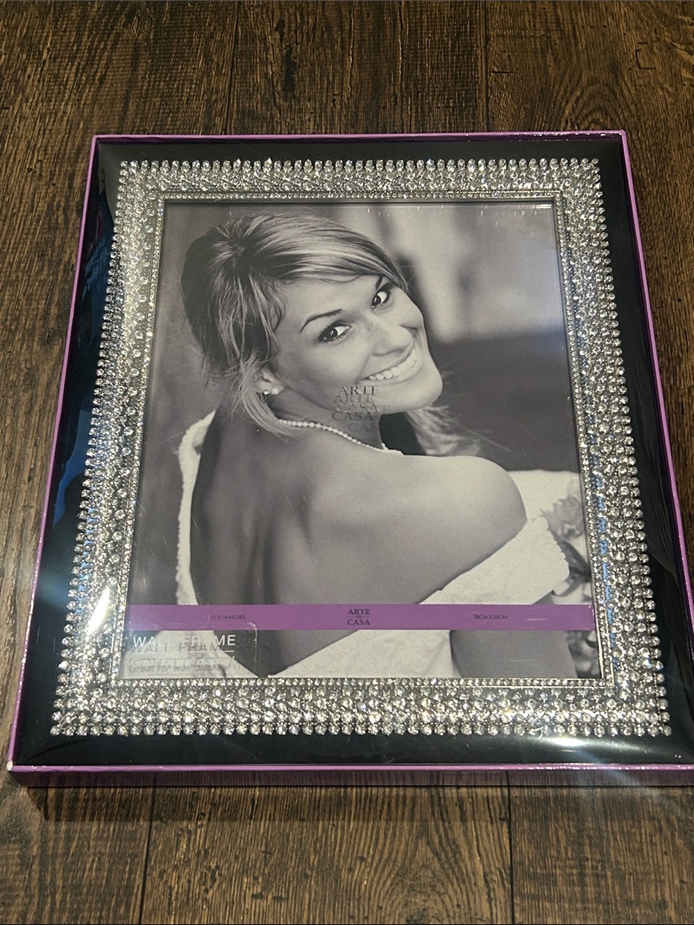 Arte de Casa- Calitri Rhinestone Clear Crystal Photo Frame - 11x14